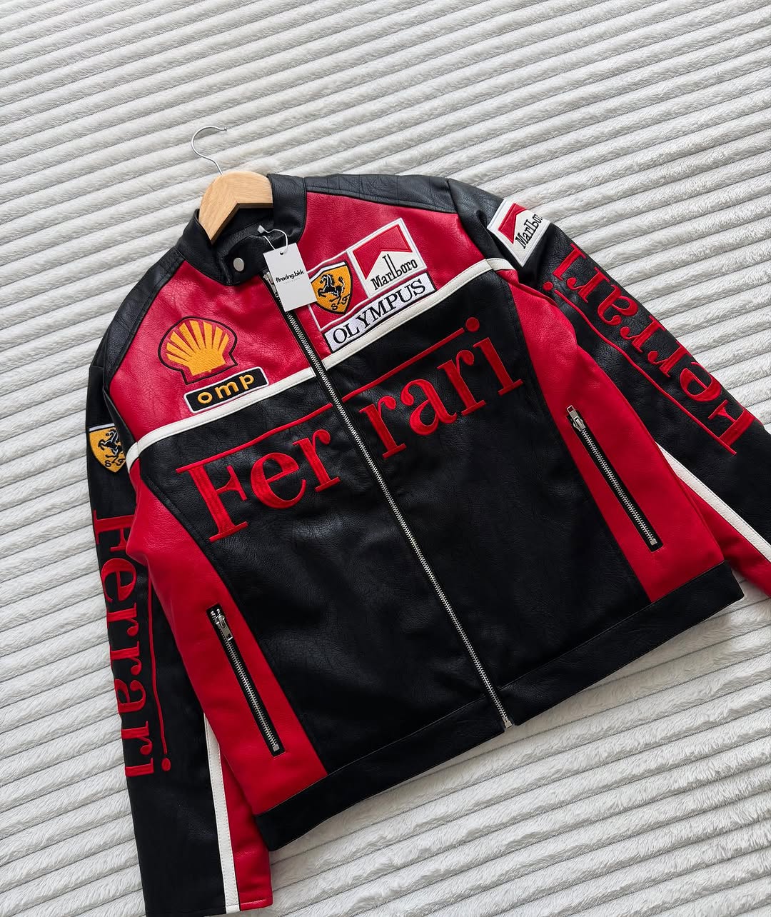 Ferrari Olympus F1 Leather Racing Jacket – Elite Speed Series