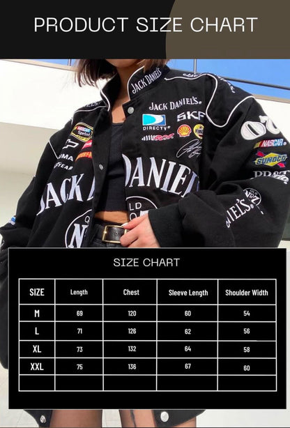 Jack Daniel Premium Vintage Jacket – Bold Embroidered Design