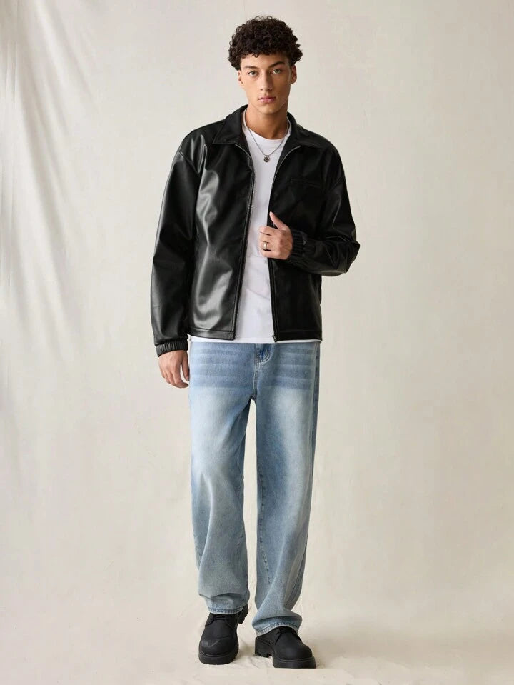 Black Premium Leather Rider Jacket – High-Quality Finish