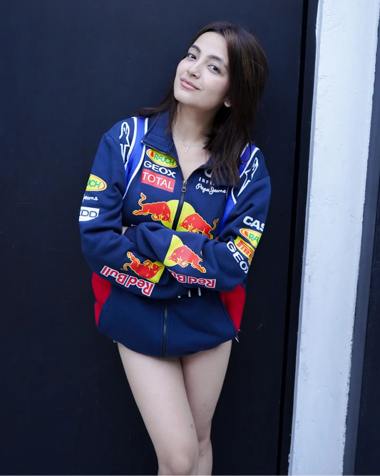 Red Bull Racing F1 Vintage Retro Leather Jacket
