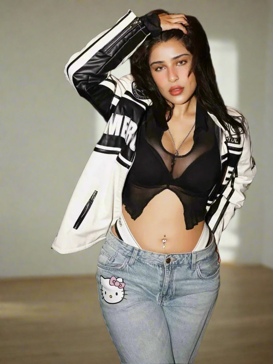 Mercedes F1 Vintage Leather Racing Jacket