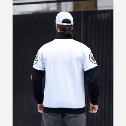 Black Air Racer Y2K Half Zip Sweatshirt – Trendy Streetwear Fashion